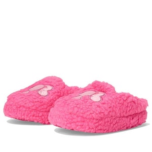 Ground up Barbie Sherpa Spa Slipper Toddler 5/6 Pink Faux Fur Slip-On GAL1073