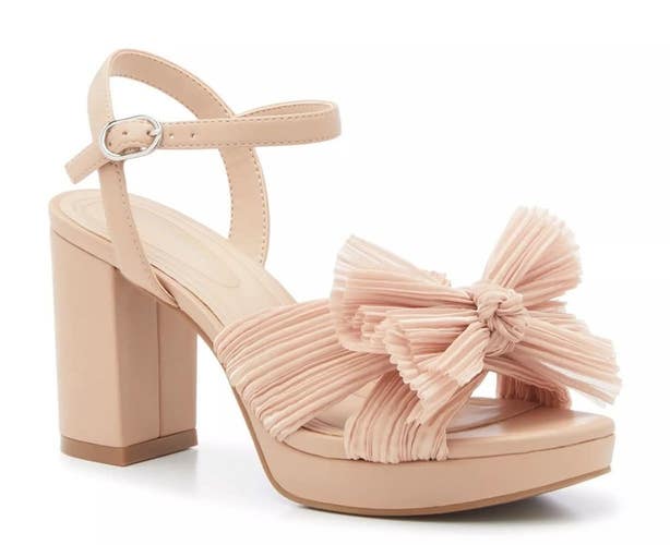 Kelly & Katie Heather Sandal Women's US 8.5 Fawn Ankle Strap Block Heel GAL1014