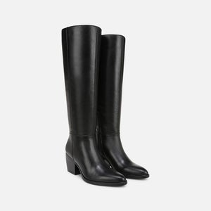 Naturalizer Fae G5085L1 Women's 11W Black Leather Knee High Western Boot GAL1183