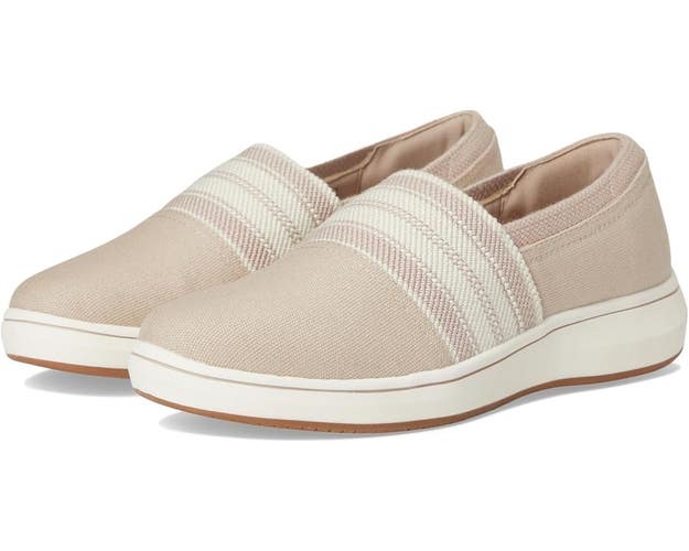 Clarks Breeze Sky Mist 26181587 Loafers Womens 8W Sand Slip On Shoes GAL1180