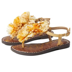 Sam Edelman Gillie Mini I1479L1 Sandals Girls 1 Yellow Adjustable Strap GAL1060