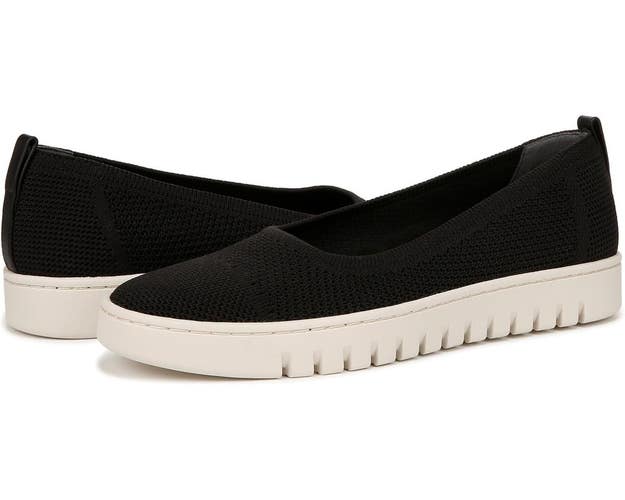 Vionic Uptown Knit Skimmer Flat Women's US 13 Black Round Toe Slip-On GAL1530