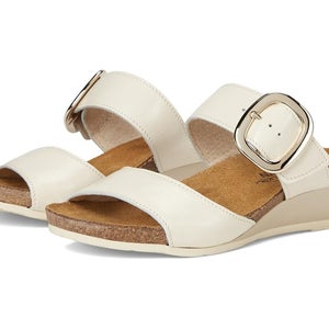 Naot Magic 104123-HAR Sandals Women's US 10 Ivory Leather Open Toe Slide GAL1157