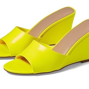 Faryl by Farylrobin Skye Sandals Women's US 12 Neon Yellow Wedge Heel GAL985
