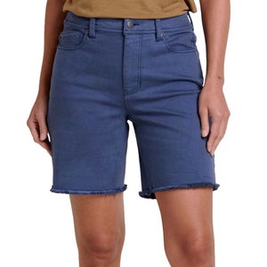 Toad&Co Balsam Cut off Shorts Womens 14 Blue Cotton Stretch Coin Pockets GBO1184