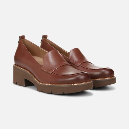 Naturalizer Darry Flats Women US 9 Cappuccino Brown Leather Loafer Shoes GAL1397