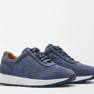 Peter Millar Wayfare Runner MF24XF80 Mens 10 Navy Suede Athletic Shoes GAL1925