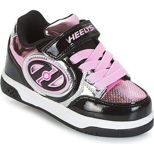 Heelys X2 Lighted Sneakers Kids US 5 Black Pink Wheeled Heel Skate Shoes GAL964