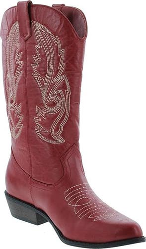 Coconuts by Matisse Gaucho Womens US 7 Red Leather Cowgirl Western Boots GAL1111