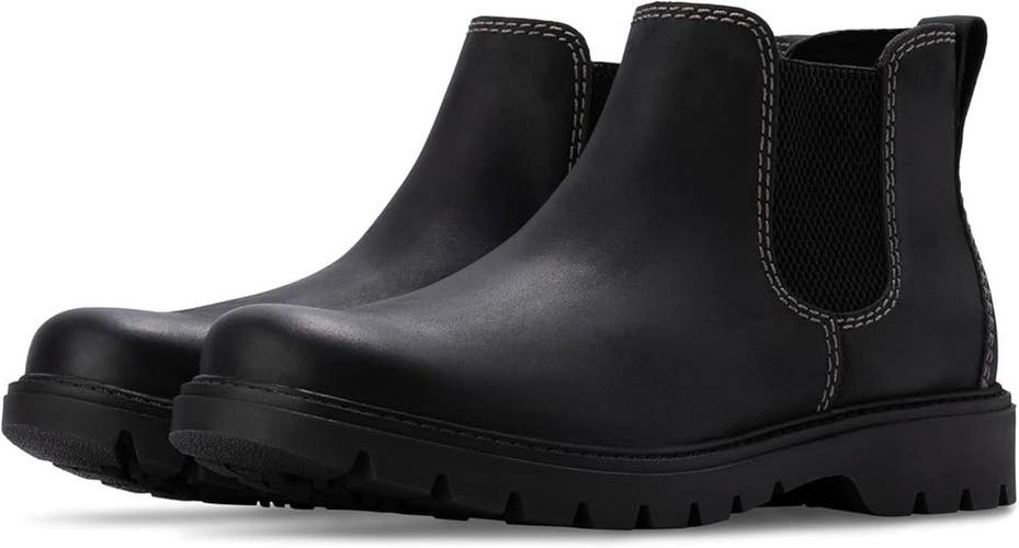 Eastland Norway Chelsea Men's US 9.5 Black Leather Pull-On Ankle Boots GAL1358