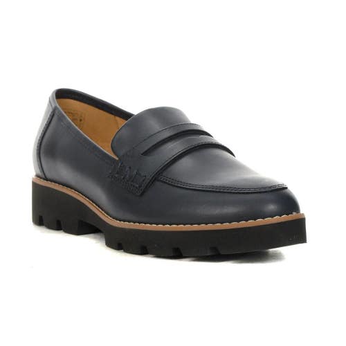 Vionic Cheryl II I7819L9401 Loafer Womens US 9 Navy Blazer Leather Shoes GAL1387