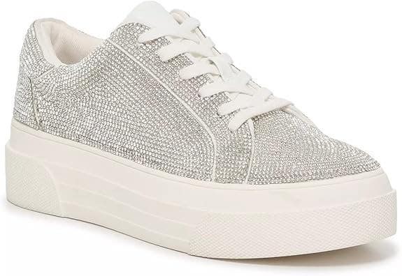 Jessica Simpson Cherello Women's US 7.5 Silver Metallic Platform Shoes GAL1639