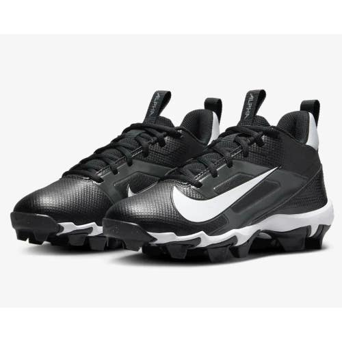 Nike Alpha Menace 4 Shark FQ4016-001 Boys Black Molded Football Cleats UWU879