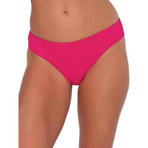 Sunsets Printed Collins Bikini Bottom Women's Small Pink Hipster Swimsuit GBO898