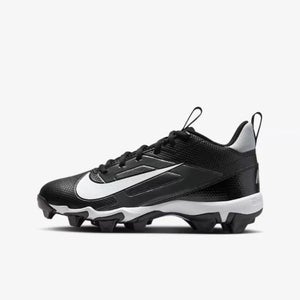 Nike Alpha Menace 4 Shark FQ4012-001 Kids Black White Football Cleats UWU875
