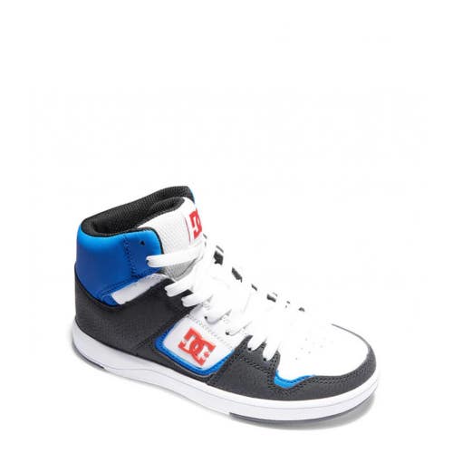 DC Shoes Cure High-Top Boys US 6 White Black Blue Skateboard Sneakers GAL962
