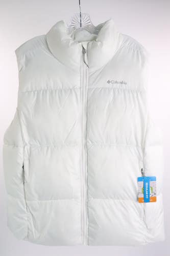 Womens Columbia Puffect Mid Puffer Vest, White, Size 1X NWT