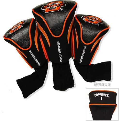 Team Golf Contour Golf Club Headcovers 3pk (Oklahoma St. Cowboys) NCAA NEW