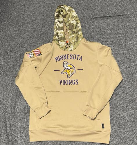 Minnesota Vikings NFL Nike Dri Fit Salute To Service Hoodie Sweatshirt Sz M