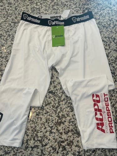 Adrenaline Lacrosse mens 3/4 tights NEW XL white