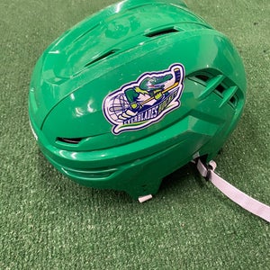 Green Medium Warrior Alpha One Pro Helmet ECHL Pro Stock (Used)