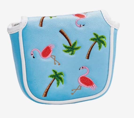Pins & Aces Dancing Flamingos Mallet Putter Headcover (Blue/Pink) 2025 NEW