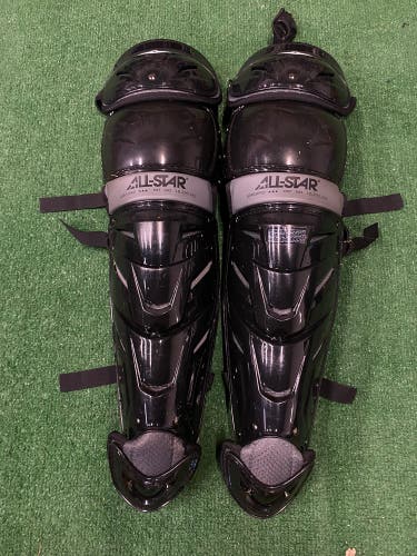 Black All Star LG40SPRO Catcher's Leg Guard (Used)