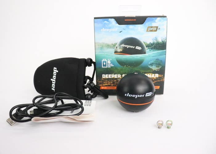Deeper Pro+ Smart Fish Finder Sonar For Shore/Boat/Kayak Fishing NEW Open Box