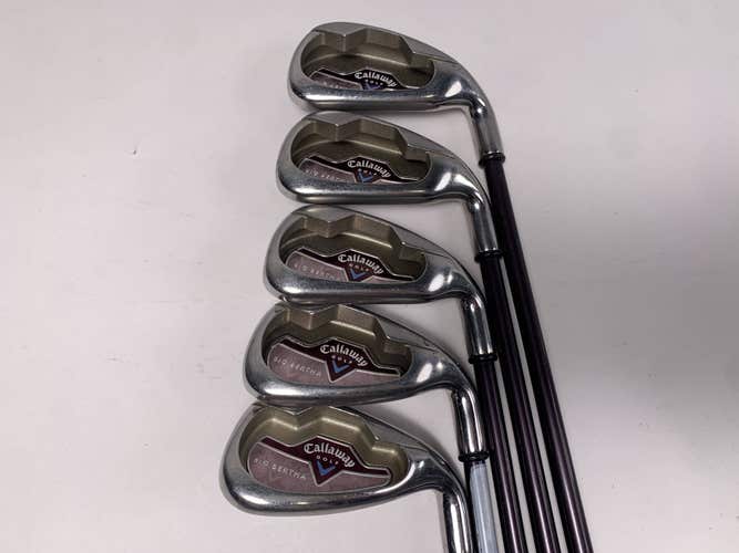 Callaway Big Bertha 2006 Iron Set 5-PW Ladies Graphite Womens RH- no 9i