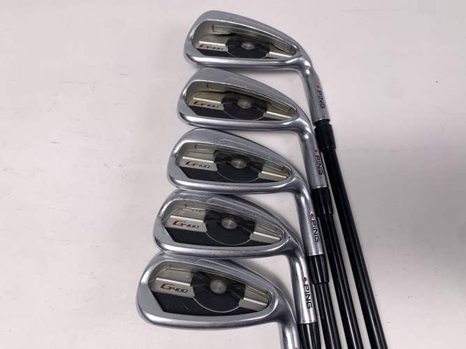 Ping G400 Iron Set 6-PW Red Dot 1* Flat Alta CB AWT Senior Steel Mens RH