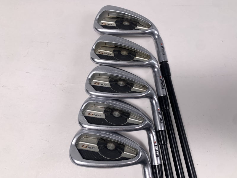 Ping G400 Iron Set 6-PW Red Dot 1* Flat Alta CB AWT Senior Steel Mens RH