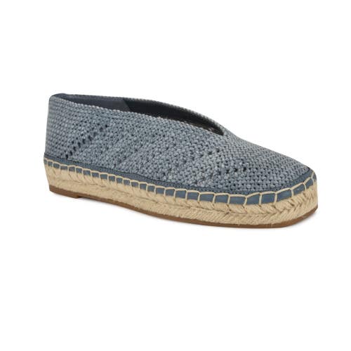 Nine West Rorie Espadrille Womens US 9.5 Blue Woven Slip On Flats Shoes GAL1957