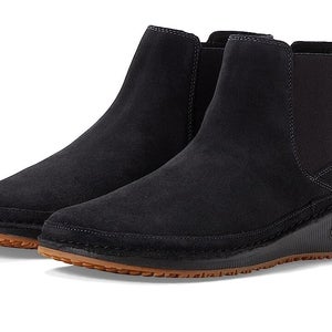 Chaco Paonia JCH109576 Women's US 7 Black Suede Slip-On Chelsea Boots RHS6187