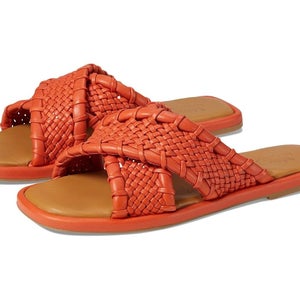 Spring Step Montauk Sandals Women's US 8.5 Mango Leather Open Toe Slide GAL1916