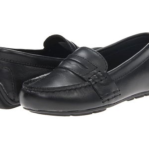 Polo Ralph Lauren Telly Penny Loafer Boys 5.5 Black Leather Casual Shoes RHS6235