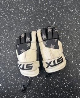 Used STX LACROSSE UNLIMITED LAX GLOVES Lacrosse Gloves Mens Black 14" 11849-S000034788