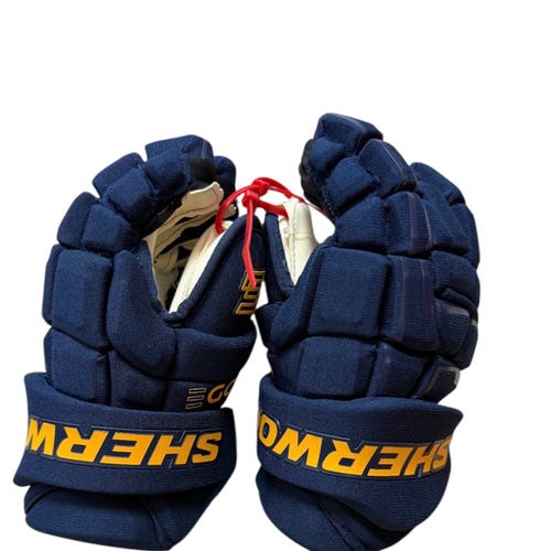 Sher-Wood Code JR Encrypt 1 Pro Gloves (New)- Blue and Yellow