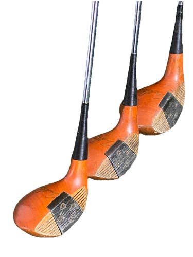 Arnold Palmer Precision Balanced 8-8129 Persimmon Wood Set RH Driver,3w,4w Steel