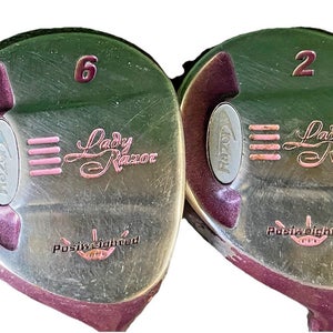 Lady Razor Fairway Wood Set 2w, 6w RH Acer Ladies Graphite Good Arthritis Grips