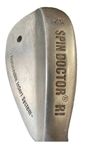 Spin Doctor RI Removable Insert Gap Wedge 52* Stiff Steel 35.5 RH New Jumbo Grip