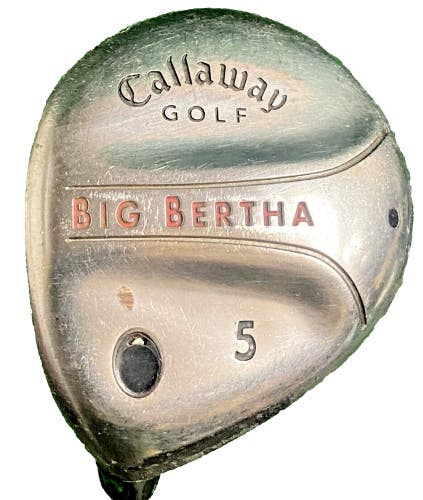 Callaway Big Bertha 5 Wood 19* Stiff Steel 41.5 Inches LH New Grip Left-Handed