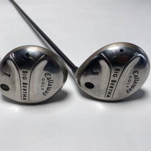 Callaway Big Bertha 2004 5 & 7 Fairway Wood Set 18* 21* Gems 55 Womens RH