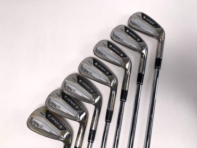 Callaway Apex TCB 24 Raw Iron Set 4-PW Project X LZ 6.0 120g Stiff Steel Mens RH