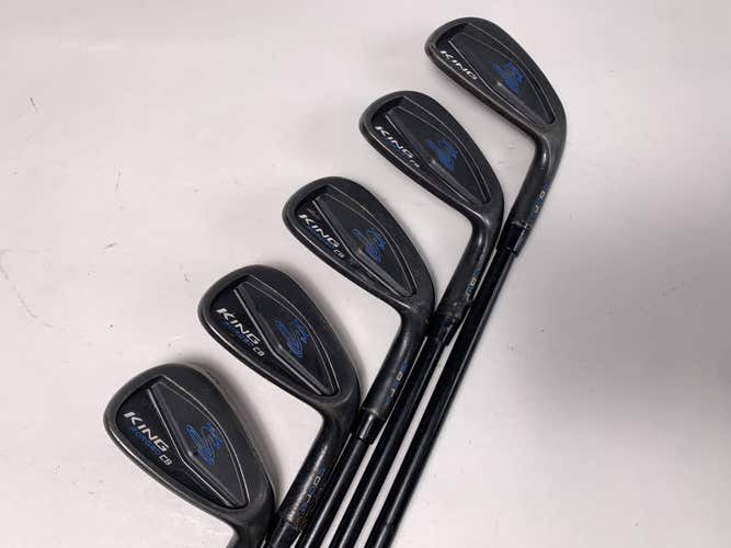 Cobra KING Forged CB Black Iron Set 7-PW+GW AMT X100 Tour White Extra Stiff RH