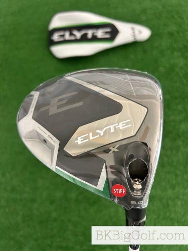 NEW Callaway Elyte X 9.0 Driver w Headcover / Stiff