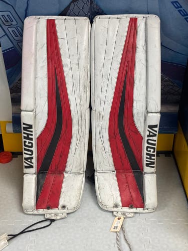 Red 34" Senior Vaughn Ventus SLR Pro Goalie Leg Pads (Used)