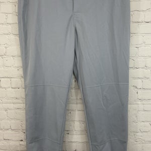 Rawlings Men's 100% Polyester Full-Length Baseball Pants Light Grey XL