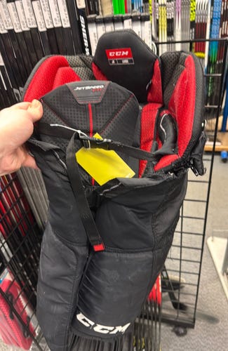 JR LG CCM Jetspeed FT1 (Used) Large Black Junior LG Hockey Pants FT 1