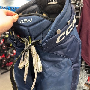 JR SM CCM Super tacks AS-V AS-5 (Used) Small Blue Junior Ice Hockey Pants AS5