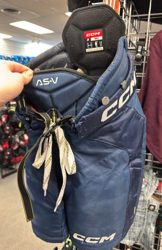 JR SM CCM Super tacks AS-V AS-5 (Used) Small Blue Junior Ice Hockey Pants AS5